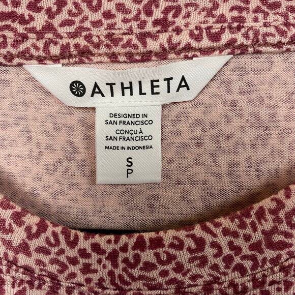 Athleta Breezy Pink Animal Print Tank Top size Small - Picture 7 of 8